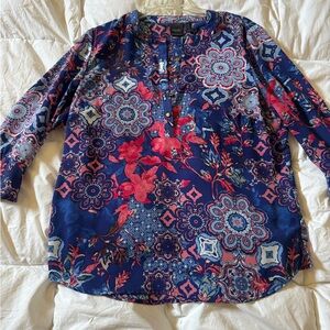 Rafaella Multicolor Floral Blouse